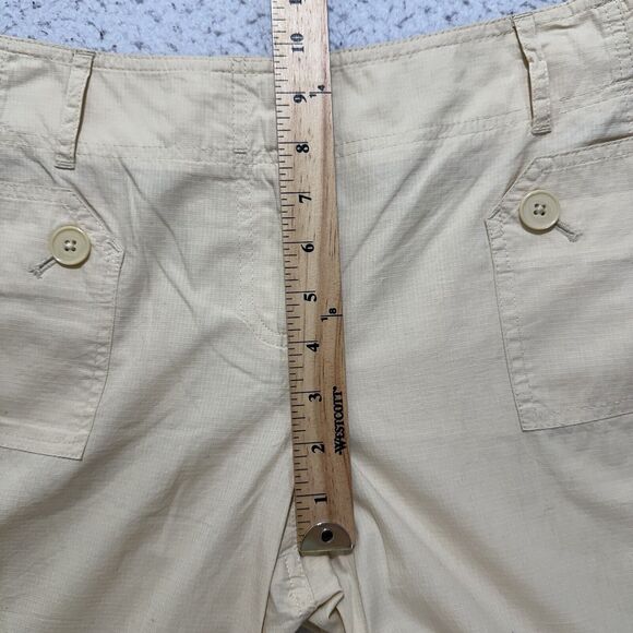 Ann Taylor LOFT Women's 6 (30x25) Capri Flat Front Pants Lightweight Cream - Picture 11 of 12